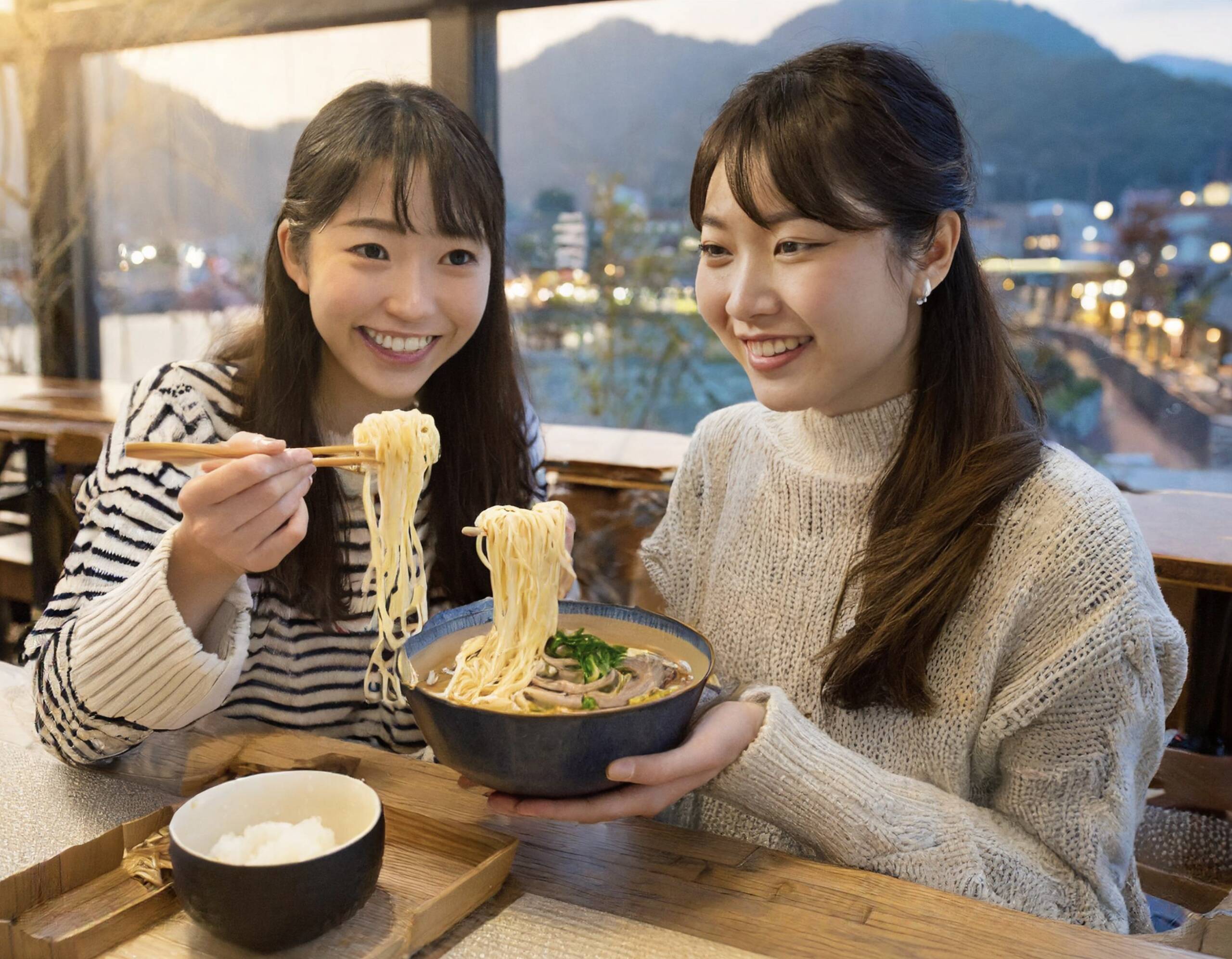 The term "ramen girls" refers to a recent trend in Japan where women are increasingly embracing ramen culture